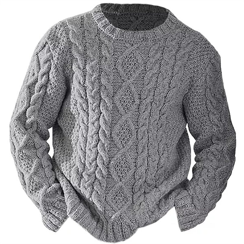 Arthur | Men Cable Knit Crew Neck Sweater