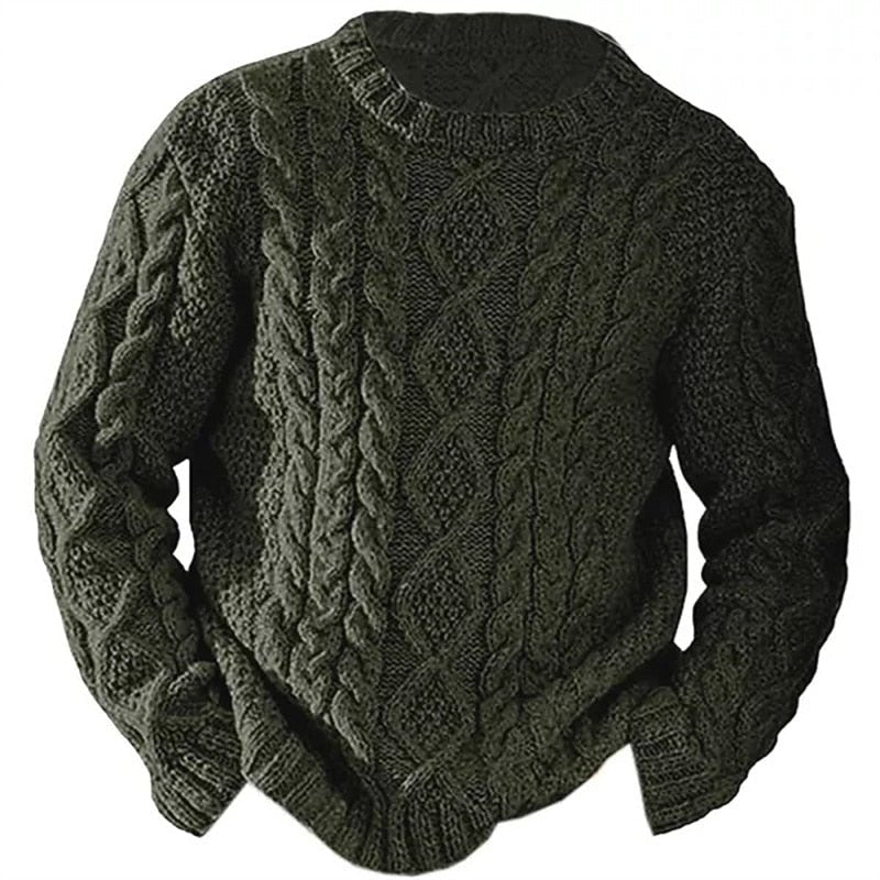 Arthur | Men Cable Knit Crew Neck Sweater