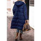 Women's Longline Quilted Puffer Coat – Sherpa Lined Winter Jacket