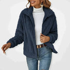 Liora | Women Fluffy Teddy Zip Front Cardigan