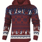 Baxter | Unisex Hooded Reindeer Christmas Knit Sweater