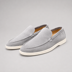 Men's Suede-Look Slip-On Loafers – Lightweight Cushioned Casual Shoes
