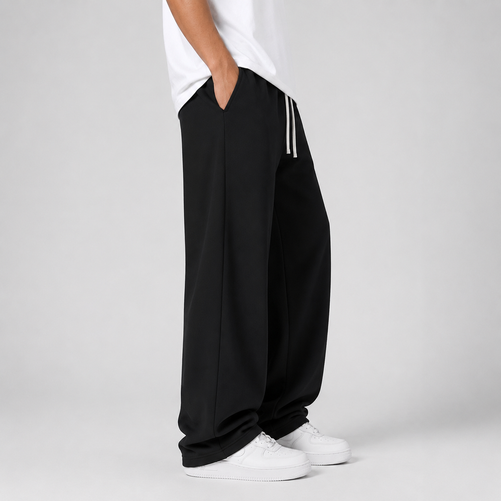 Men's Drawstring Jogger Pants – Thick Knit Relaxed Fit Sweatpants