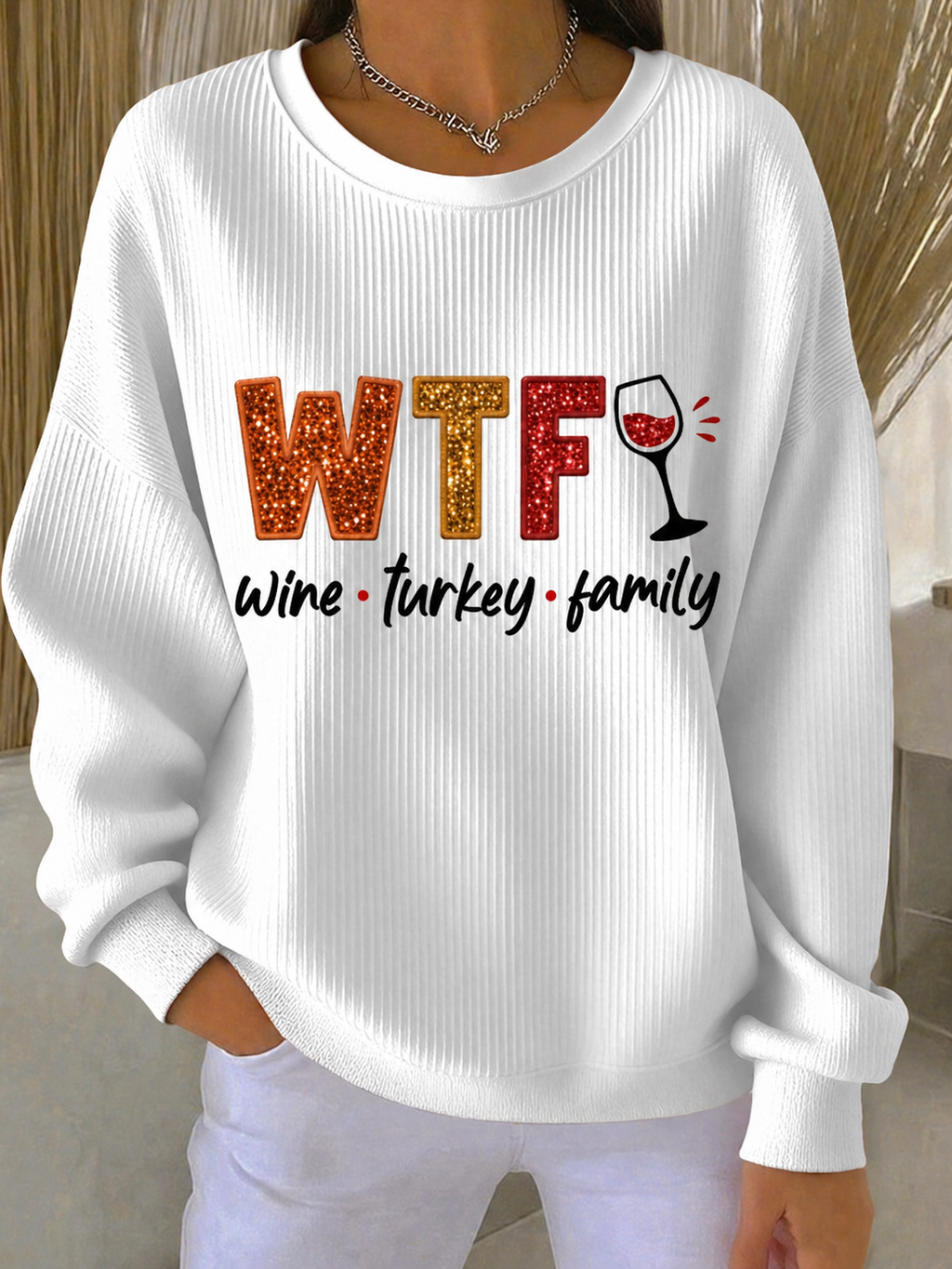 Tinsley | Women Thanksgiving Graphic Crew Neck Sweatshirt