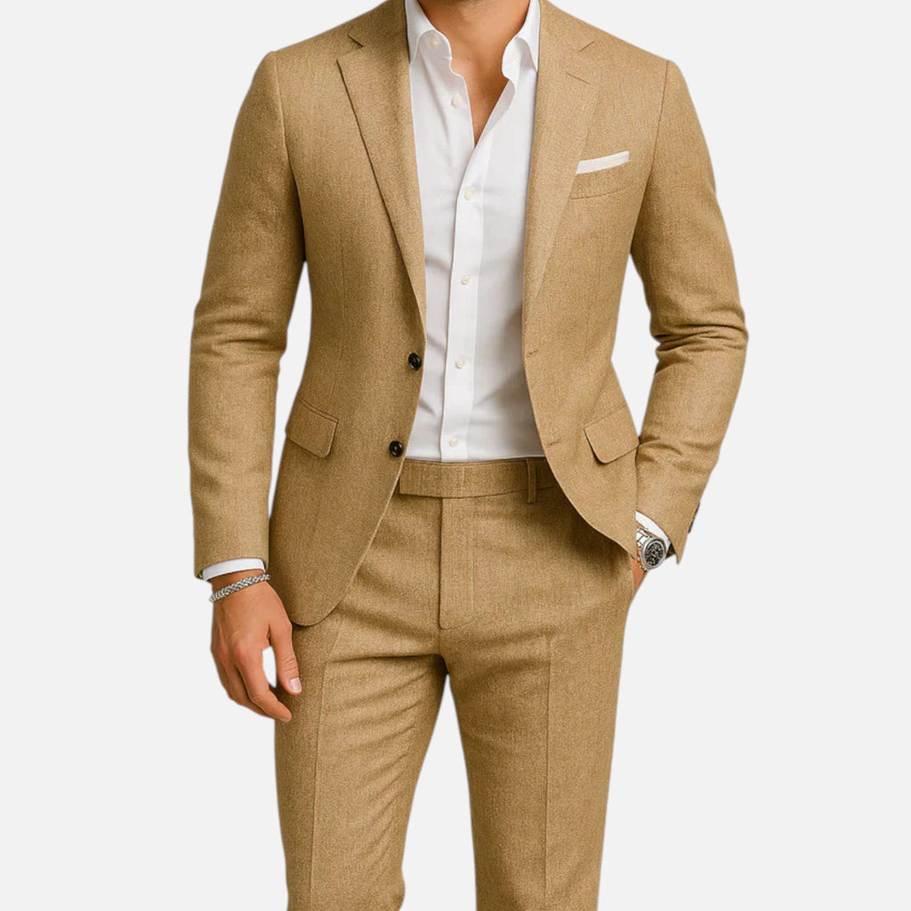 Men's Relaxed Linen Suit – Breathable Two-Piece Summer Set