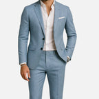 Men's Relaxed Linen Suit – Breathable Two-Piece Summer Set