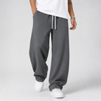 Men's Drawstring Jogger Pants – Thick Knit Relaxed Fit Sweatpants