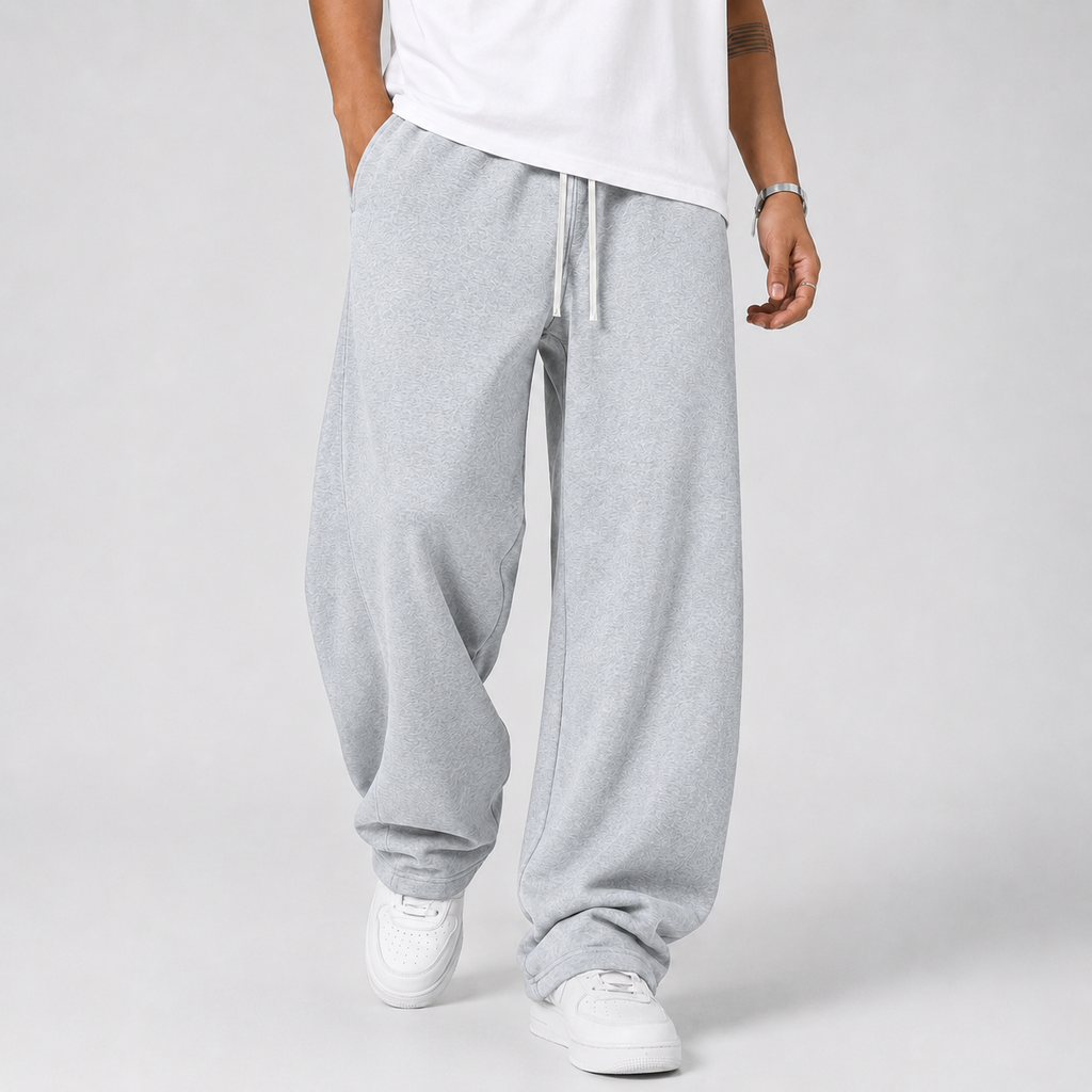 Men's Drawstring Jogger Pants – Thick Knit Relaxed Fit Sweatpants