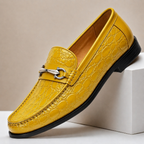 Lucian | Men Croc Texture Horsebit Loafers