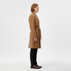 Men's Longline Belted Overcoat – Tailored Winter Coat with Waist Belt