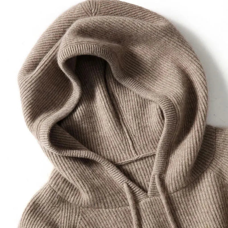 Nora | Women Relaxed Knit Drawstring Hoodie