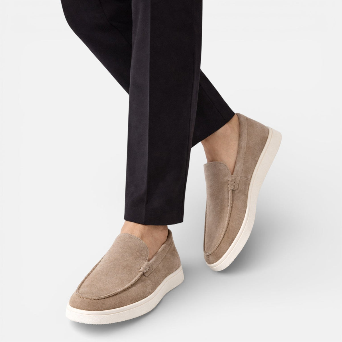 Men's Suede Slip-On Loafers – Lightweight Casual Dress Shoes