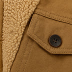 Men's Fleece Lined Button Coat – Warm Winter Jacket with Fleece Collar