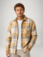 Men's Brushed Plaid Flannel Shirt – Relaxed Fit Overshirt