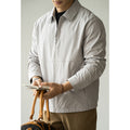 Men's Loose Fit Lapel Jacket – Lightweight Casual Jacket with Side Pockets
