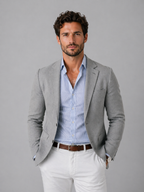 Men's Stretch Knit Blazer – Modern Fit Smart Casual Jacket