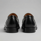 Men's Leather-Look Penny Loafers – Classic Slip-On Smart Casual Dress Shoes