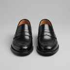 Men's Leather-Look Penny Loafers – Classic Slip-On Smart Casual Dress Shoes