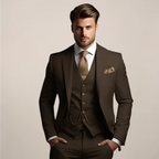 Men's Three-Piece Wedding Suit – Lightweight Jacket, Waistcoat & Trousers