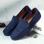 Men's Suede Slip-On Loafers – Minimal Cushioned Smart Casual Shoes