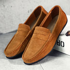 Men's Suede Slip-On Loafers – Minimal Cushioned Smart Casual Shoes