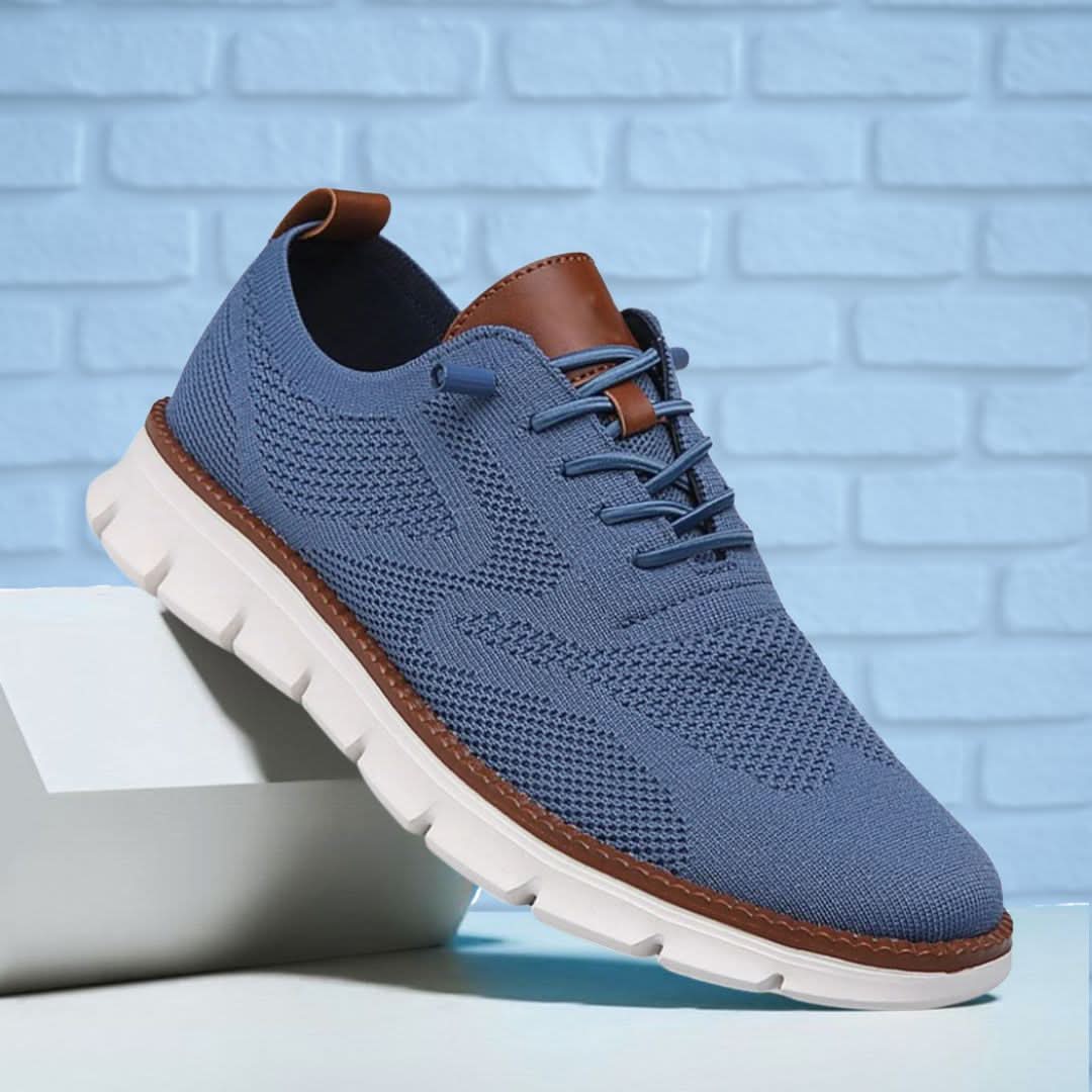 Men's Breathable Mesh Walking Sneakers – Wide Toe Box Cushioned Shoes