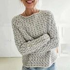 Women's Boat Neck Knit Sweater – Relaxed Casual Pullover