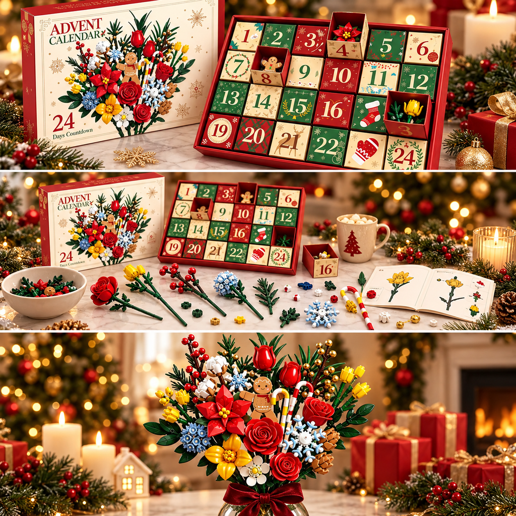 Daisy | Build a Flower Christmas Advent Calendar with 24 DIY Bouquet Kits
