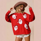 Tessa | Women Sequin Sleeve Christmas Sweatshirt