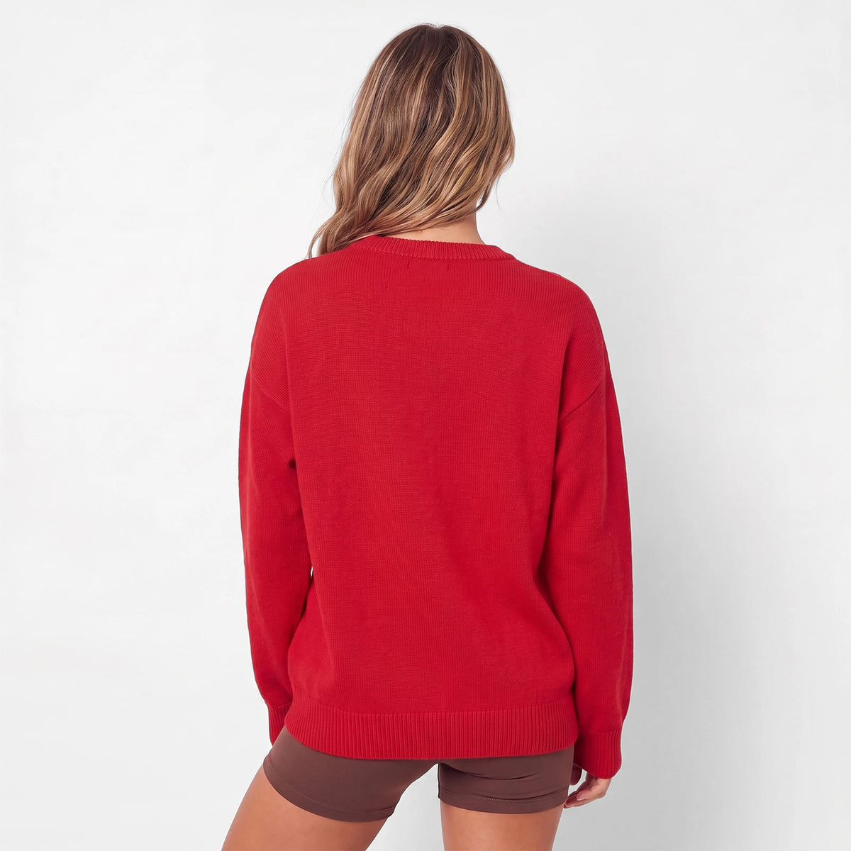 Lucy | Women Sequin Santa Christmas Knit Sweater