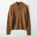 Owen | Men Cable Knit Button Collar Sweater