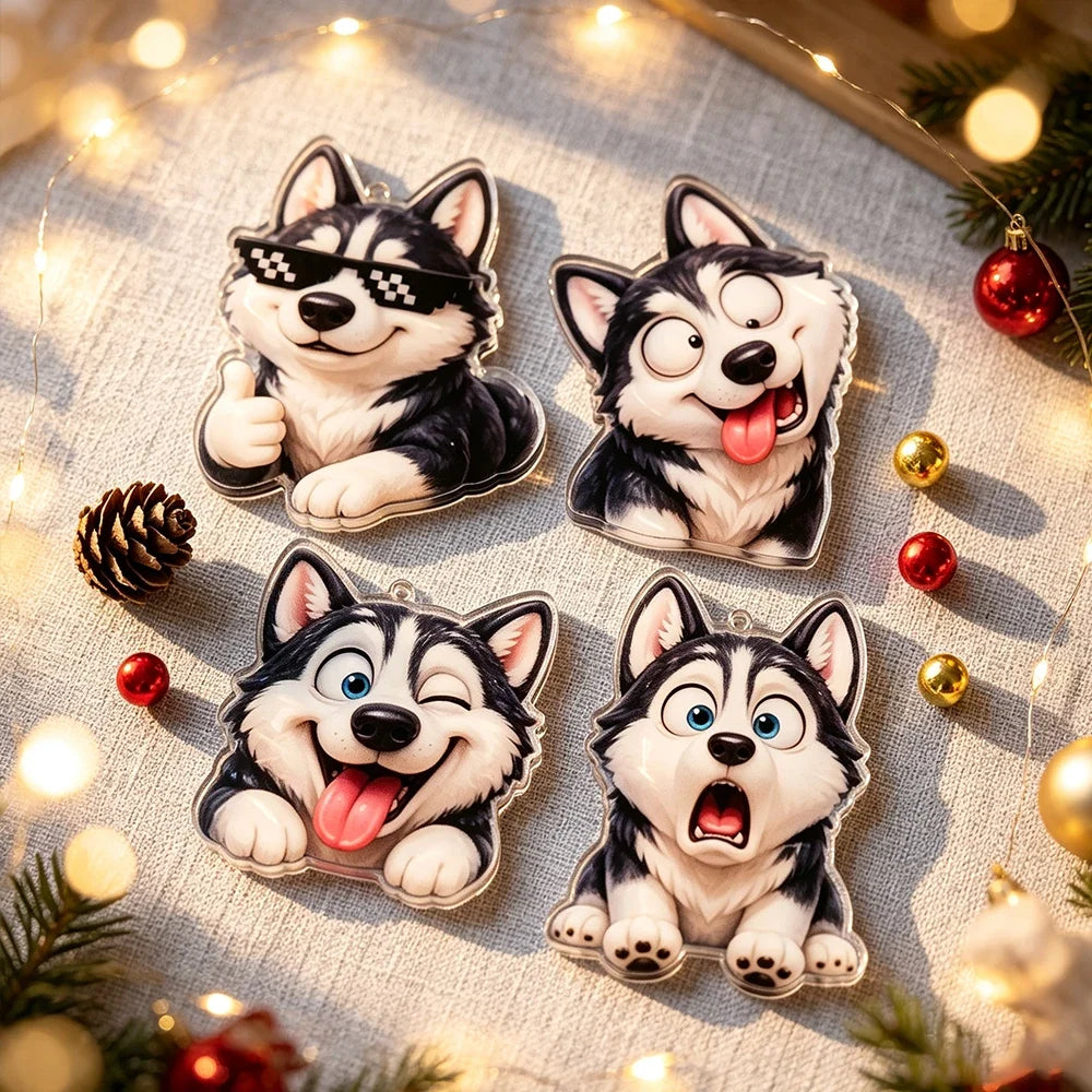 Aspen | Husky Christmas Advent Calendar with 24 Winter Dog Tree Ornaments