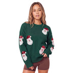 Lucy | Women Sequin Santa Christmas Knit Sweater