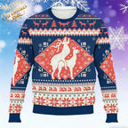 Rudy | Unisex Reindeer Print Ugly Christmas Sweater