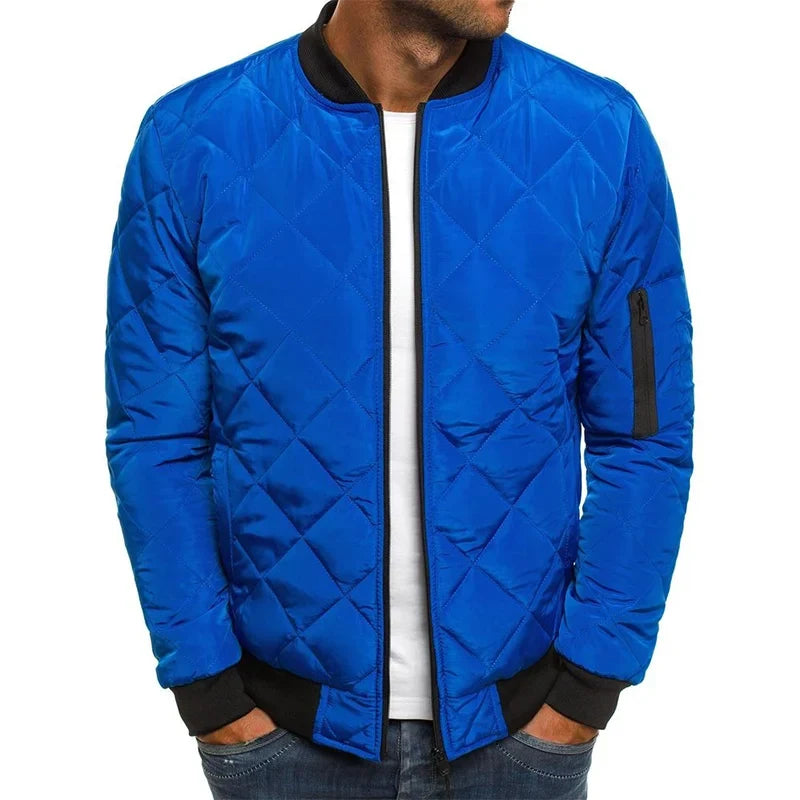 Men's Diamond Quilted Jacket – Lightweight Transitional Layer