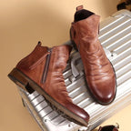 Men's Classic Chelsea Boots – Slip-On Ankle Boots with Elastic Sides