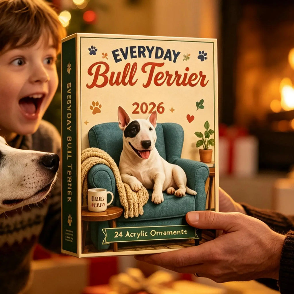 Bentley | Bull Terrier Christmas Advent Calendar with 24 Dog Tree Ornaments