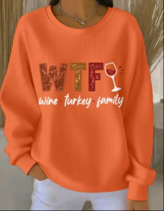 Tinsley | Women Thanksgiving Graphic Crew Neck Sweatshirt