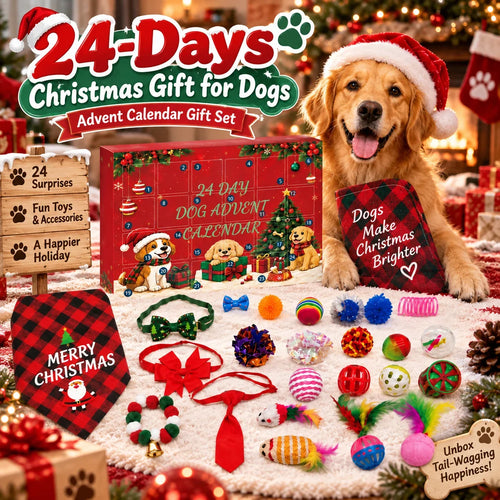 Buddy | Dog Christmas Advent Calendar with 24 Pet Toys and Holiday Accessories
