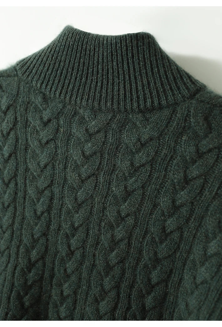 Owen | Men Cable Knit Button Collar Sweater