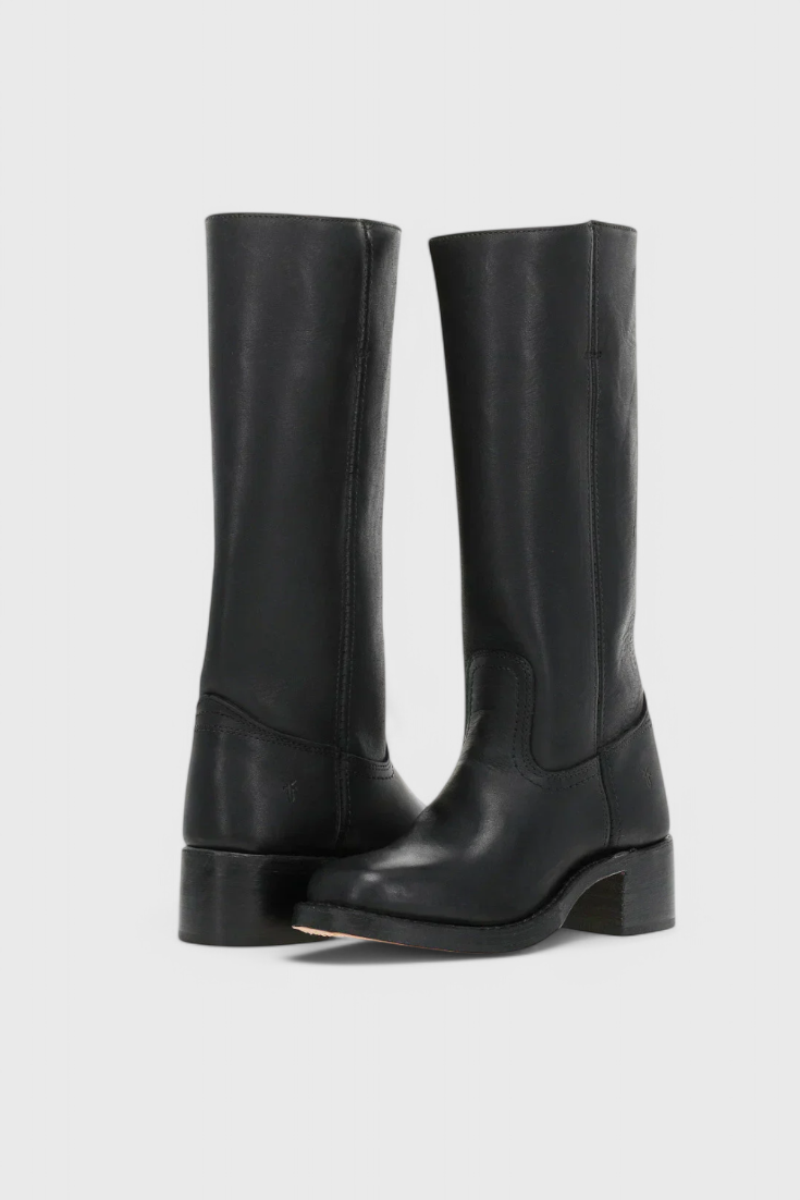 Women's Knee-High Heeled Boots – Sleek Leather-Look Tall Boots
