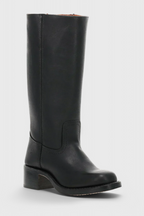 Women's Knee-High Heeled Boots – Sleek Leather-Look Tall Boots