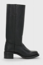 Women's Knee-High Heeled Boots – Sleek Leather-Look Tall Boots