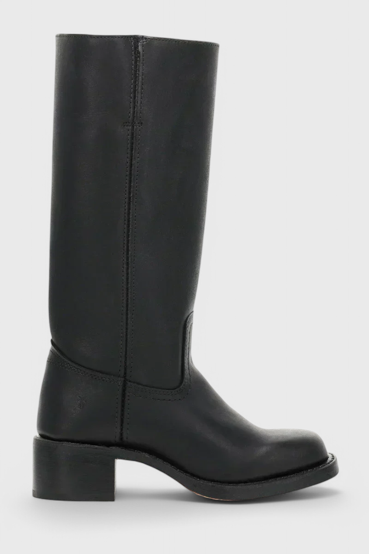 Women's Knee-High Heeled Boots – Sleek Leather-Look Tall Boots
