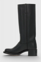 Women's Knee-High Heeled Boots – Sleek Leather-Look Tall Boots