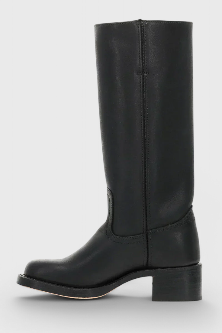 Women's Knee-High Heeled Boots – Sleek Leather-Look Tall Boots