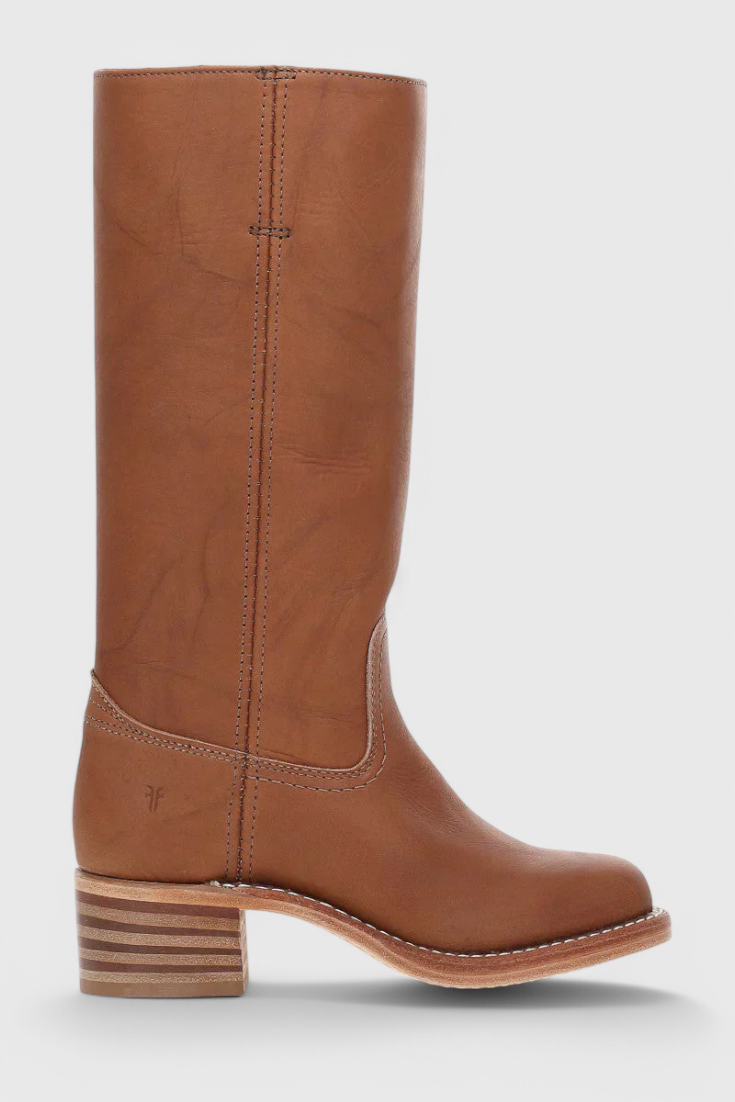 Women's Knee-High Heeled Boots – Sleek Leather-Look Tall Boots