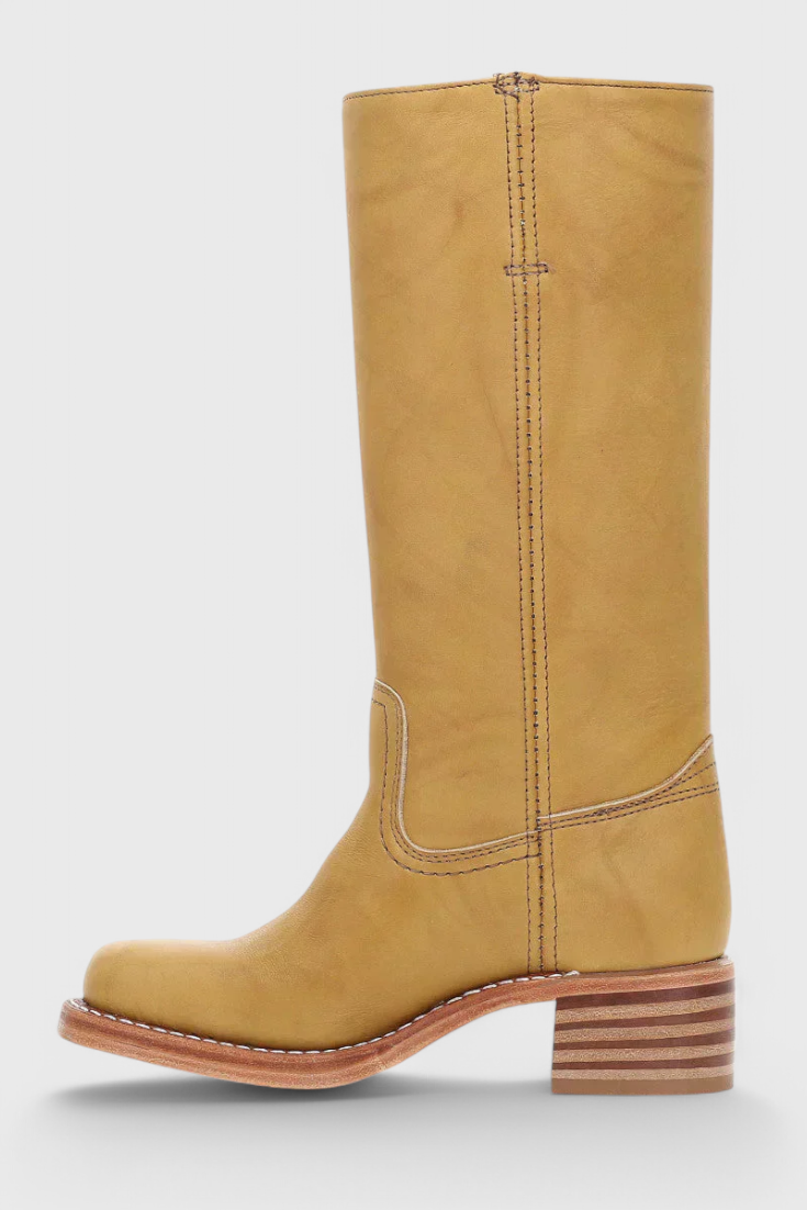 Women's Knee-High Heeled Boots – Sleek Leather-Look Tall Boots
