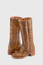 Women's Knee-High Heeled Boots – Sleek Leather-Look Tall Boots