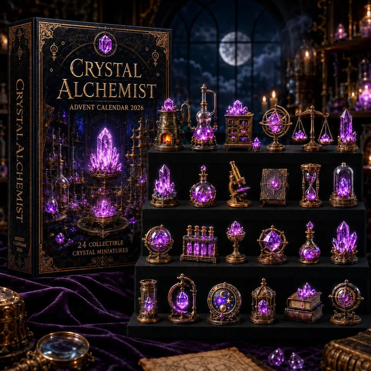 Celeste | Celestial Witch Christmas Advent Calendar 2026 with 24 Mystic Figurines